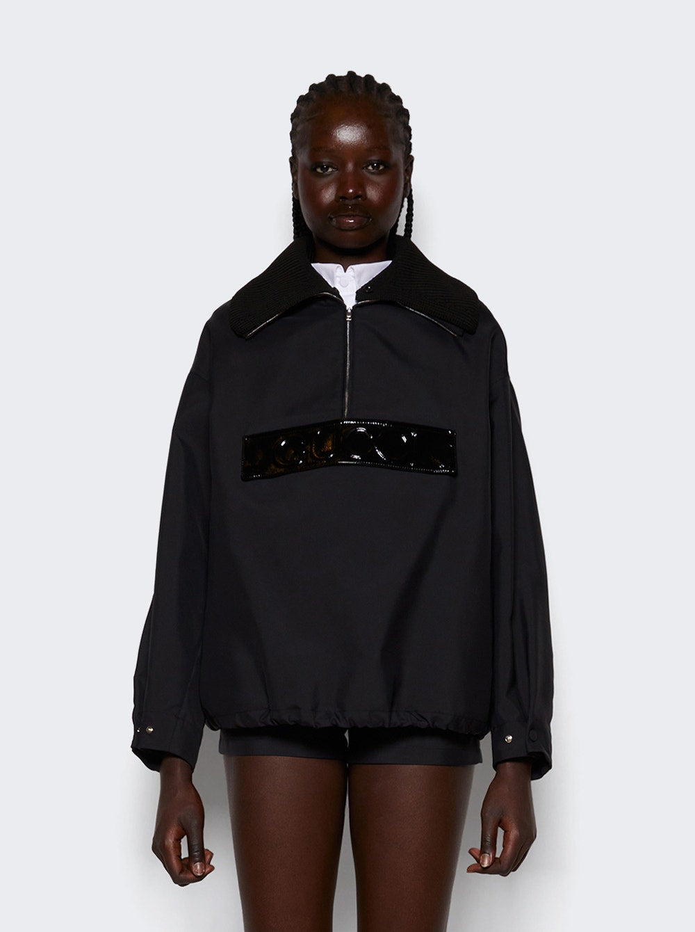 Women | Gucci | Techno Gabardine Caban Pullover | Black