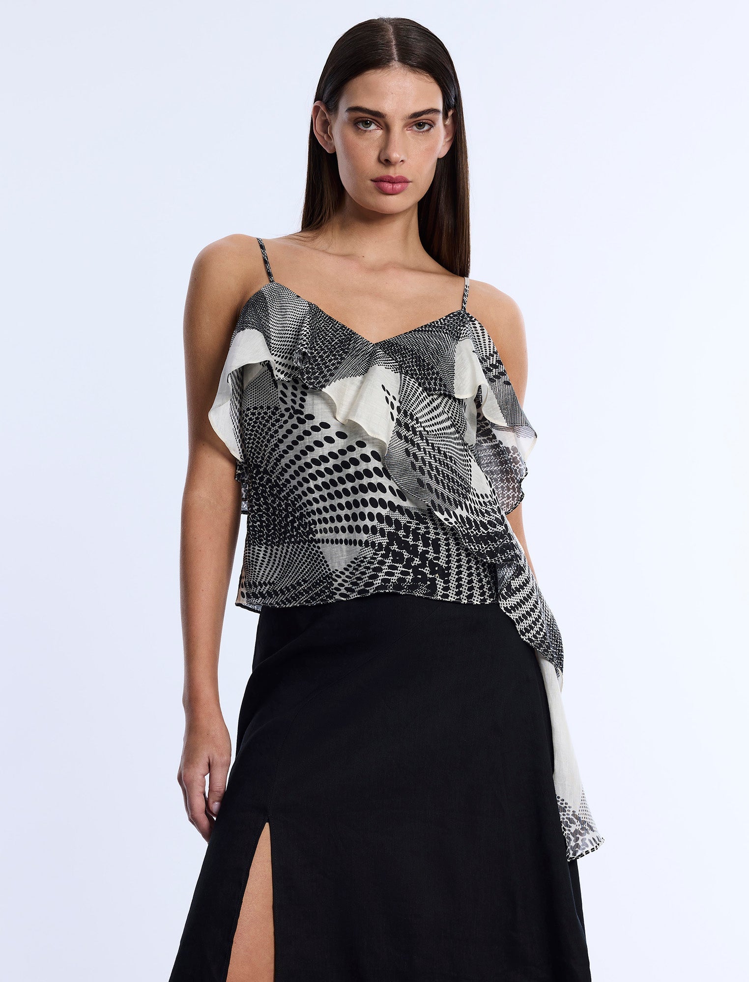 Printed Flounce Cami | Jasmine Abstract Wings