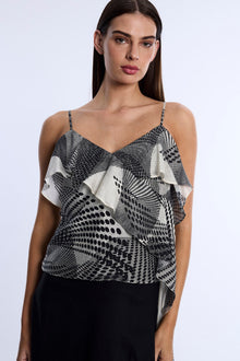 Printed Flounce Cami | Jasmine Abstract Wings