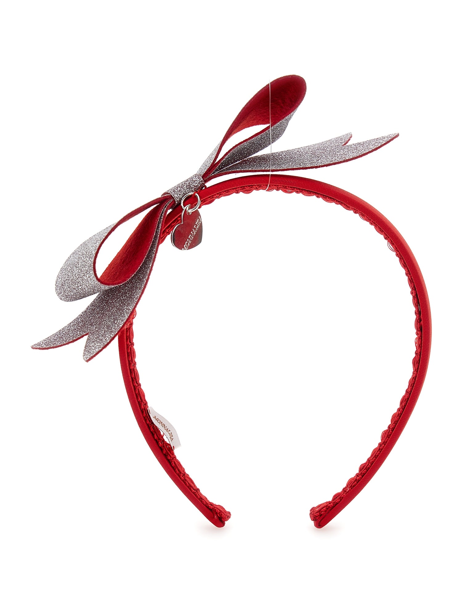 Girls | Lurex Bow Headband | Ruby