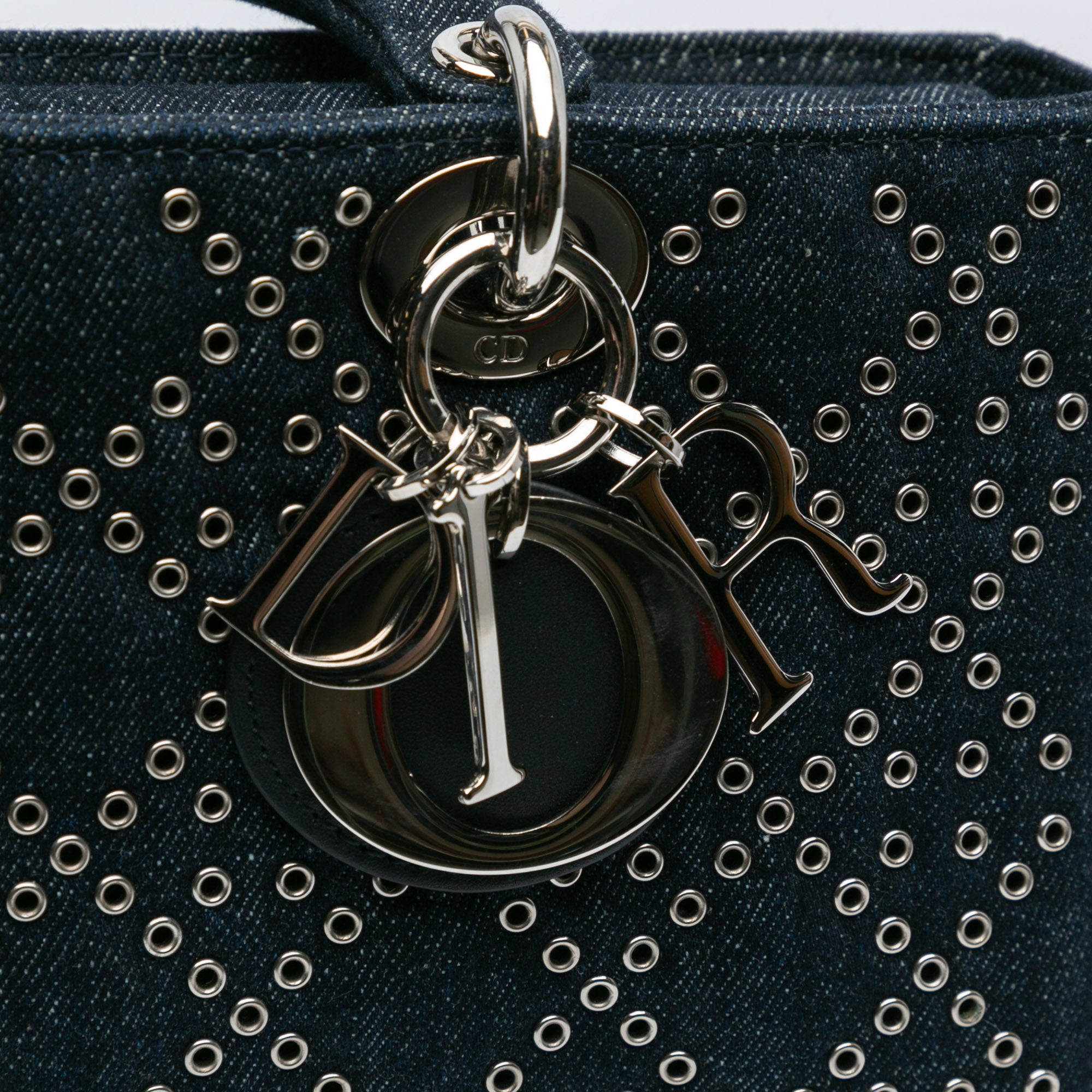 Dior | Pre-Owned Medium Denim Cannage Eyelet Lady D Joy | Blue/Navy