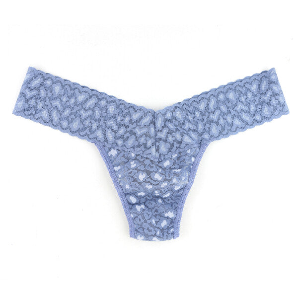 Cross-Dyed Low Rise Thong | Stonewash Blue/Serenity Blue