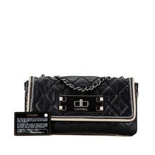 Chanel | Pre-Owned Quilted Lambskin Reissue East West Flap | BlackWhite/Ivory