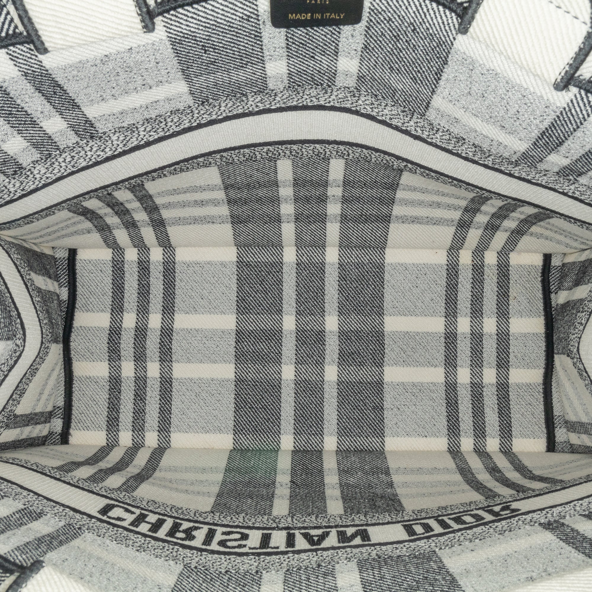 Dior | Pre-Owned Large Check'n'Book Tote | White/Ivory