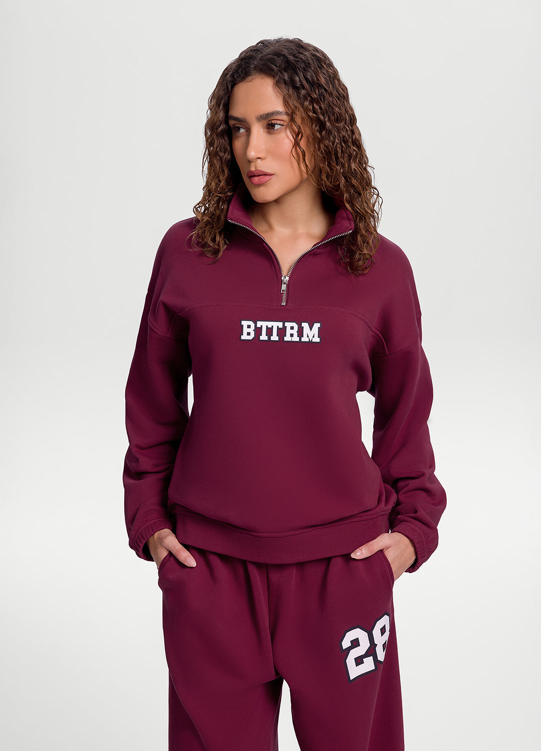 Better League Zip Sweatshirt | Burgundy