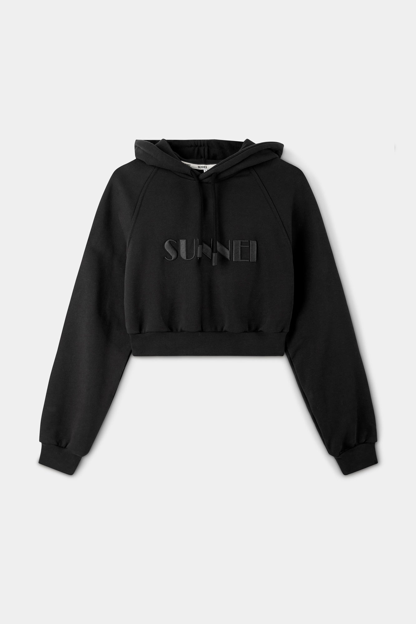 Embroidered Cropped Hoodie | Women | Black