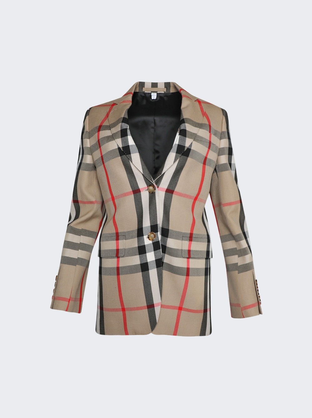 Women | BURBERRY | Check Wool Tailored Jacket Archive Check | Beige