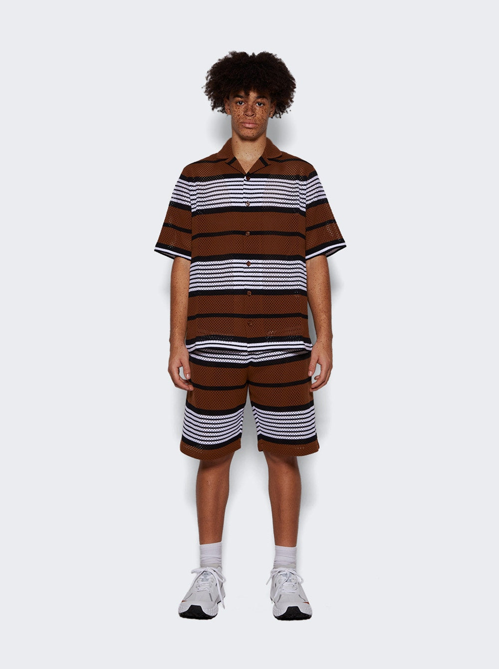 Men | BURBERRY | Knit Shorts | Dark Birch Brown
