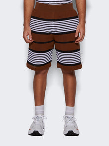 Men | BURBERRY | Knit Shorts | Dark Birch Brown