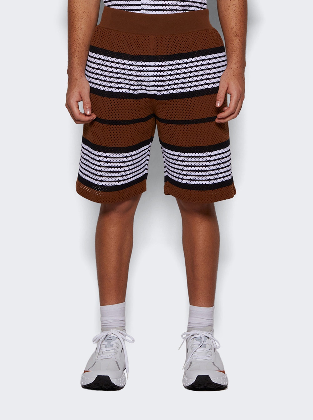 Men | BURBERRY | Knit Shorts | Dark Birch Brown