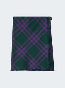 Women | BURBERRY | Check Print Kilt | Royal