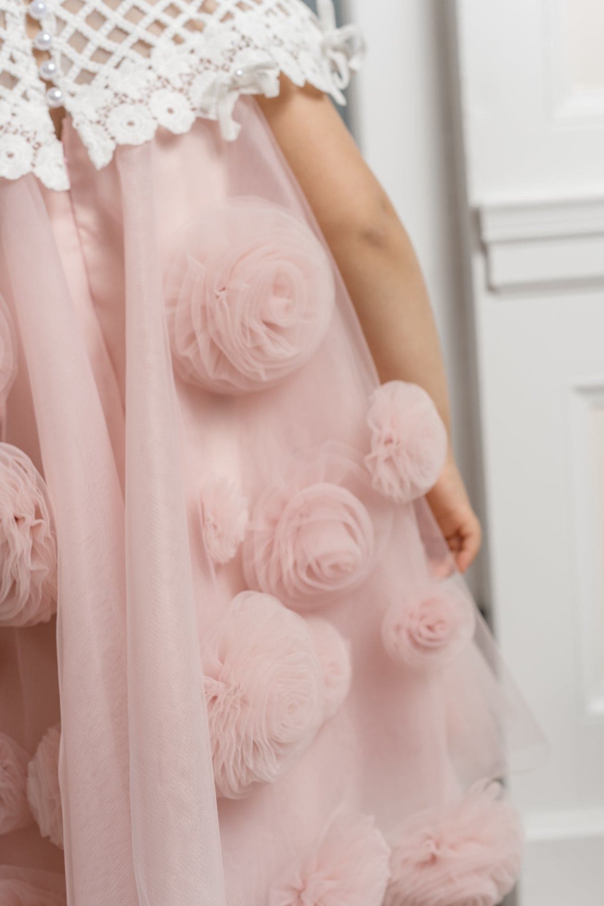 Rosa Pink Tulle Flower Dress | Pink