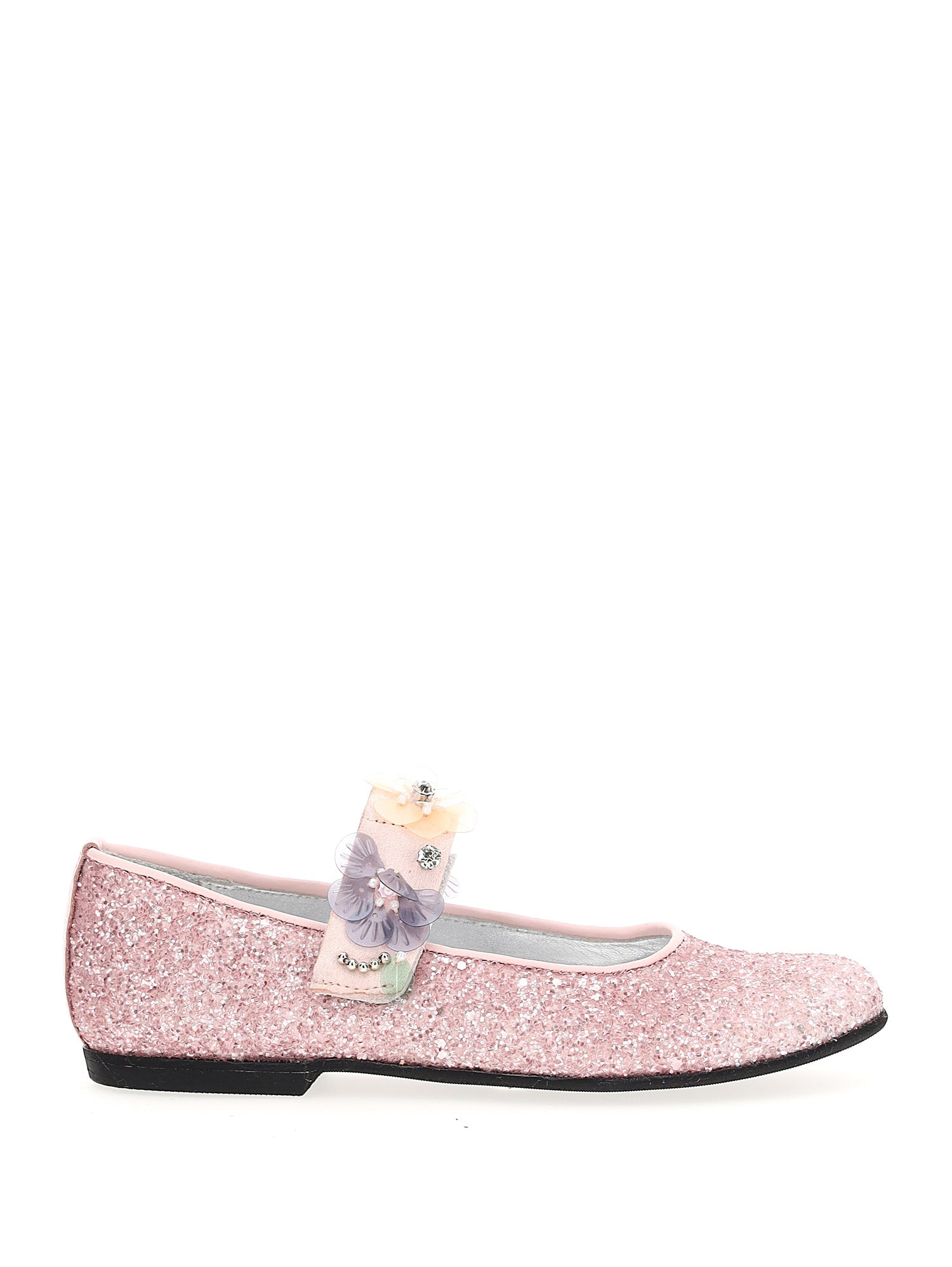 Girls | Glitter Ballet Flats | Light Pink Glitter