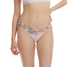 Cotton Low Rise Thong | Island Pink/Lovely Leaves