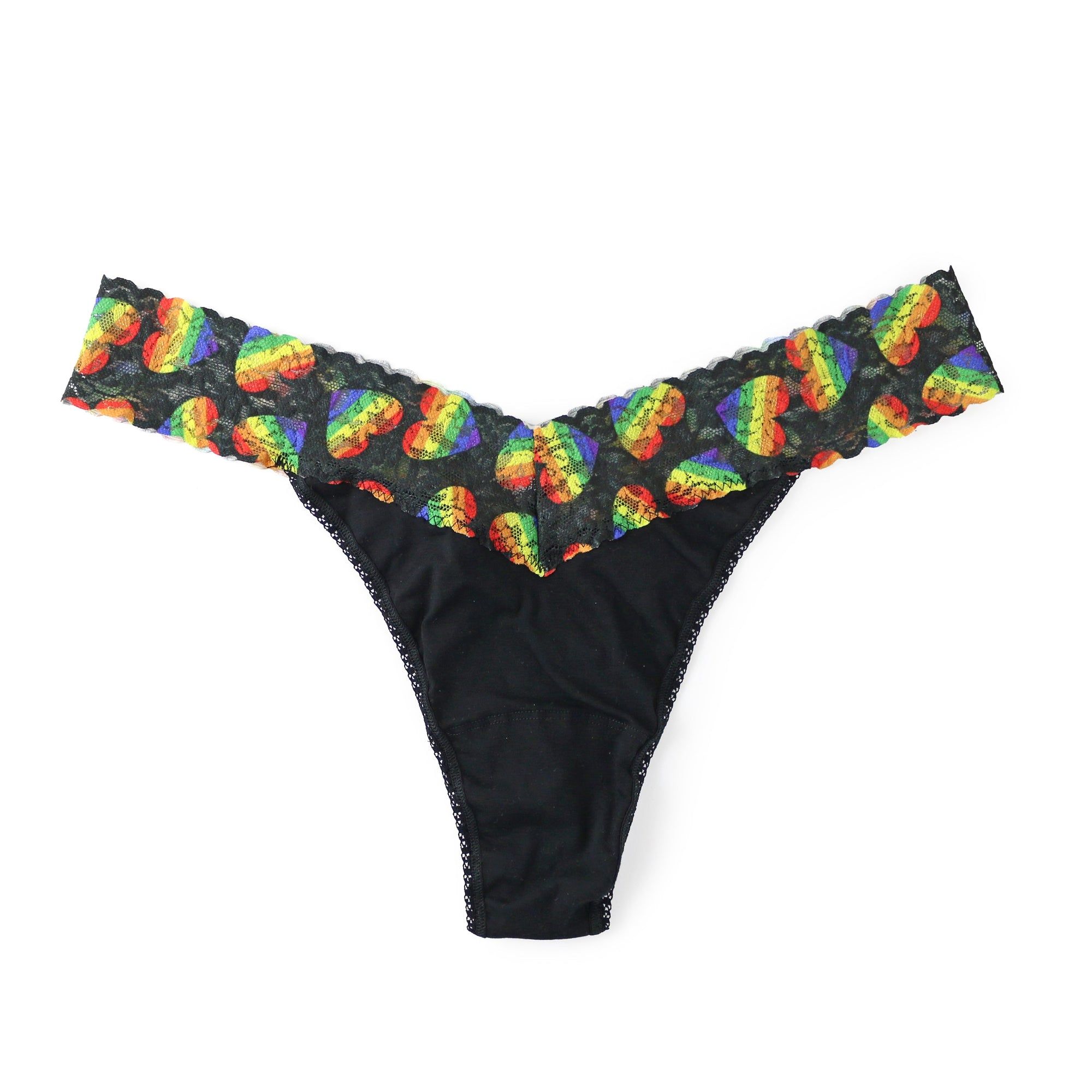 Plus Size Cotton Original Rise Thong | Blac x Playful Pride