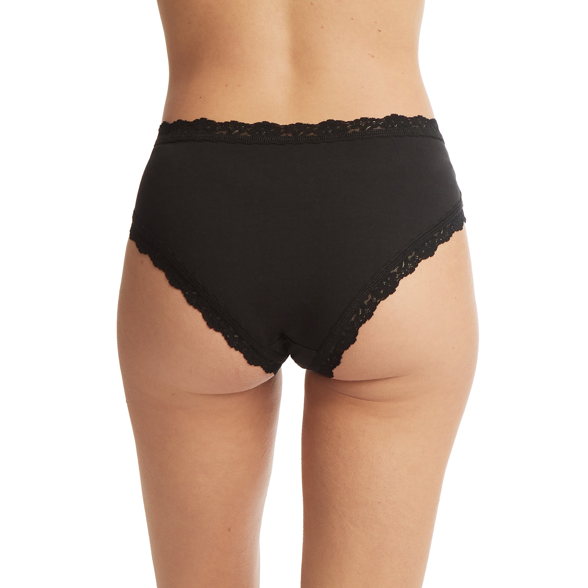 Cotton V-Front Cheeky | Black