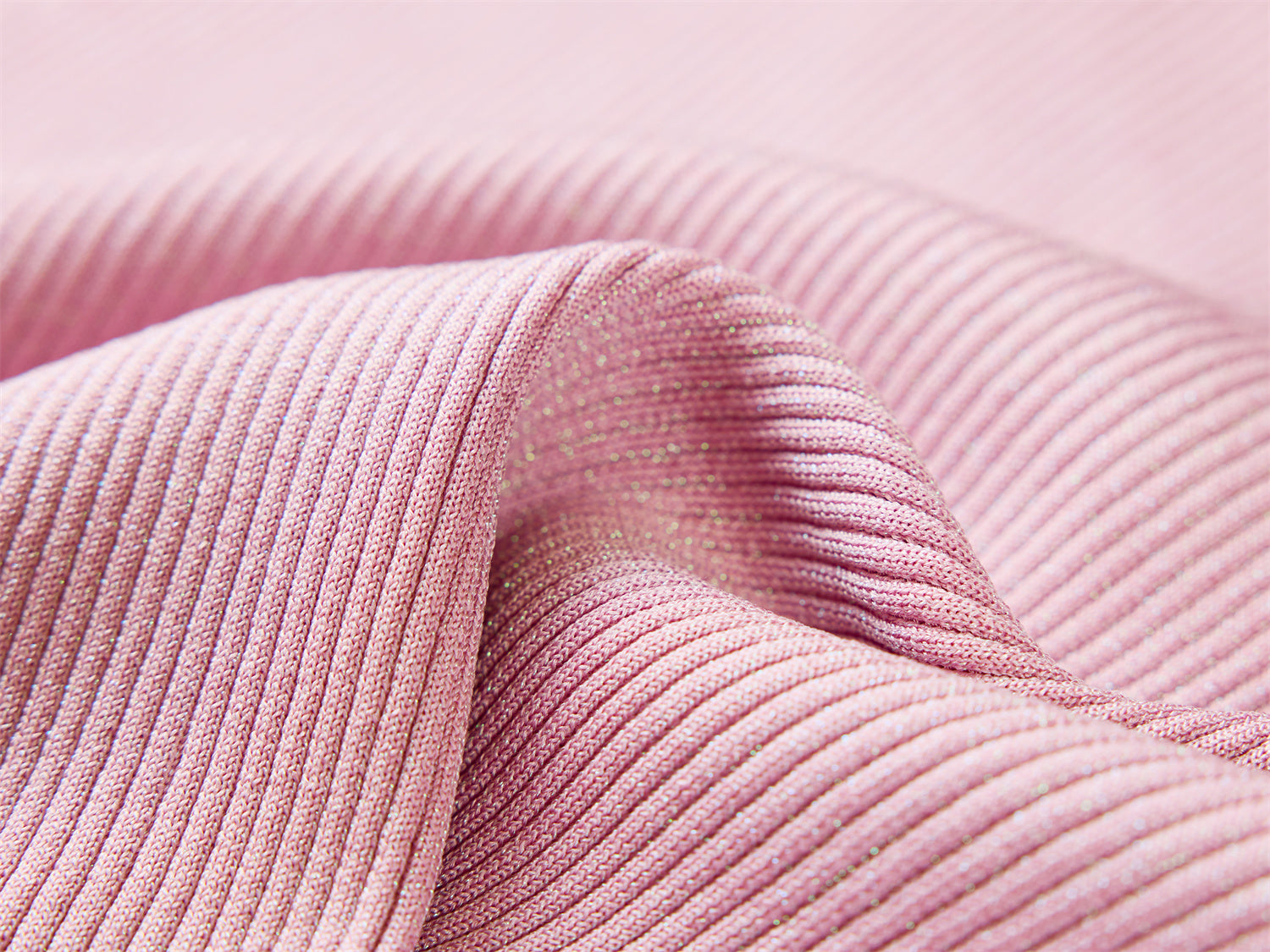 Silk and Acetate V-Neck Color-Blocked Design Dress | Pink