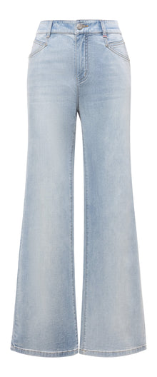 Light Wash Wide-Leg Jeans | Blue