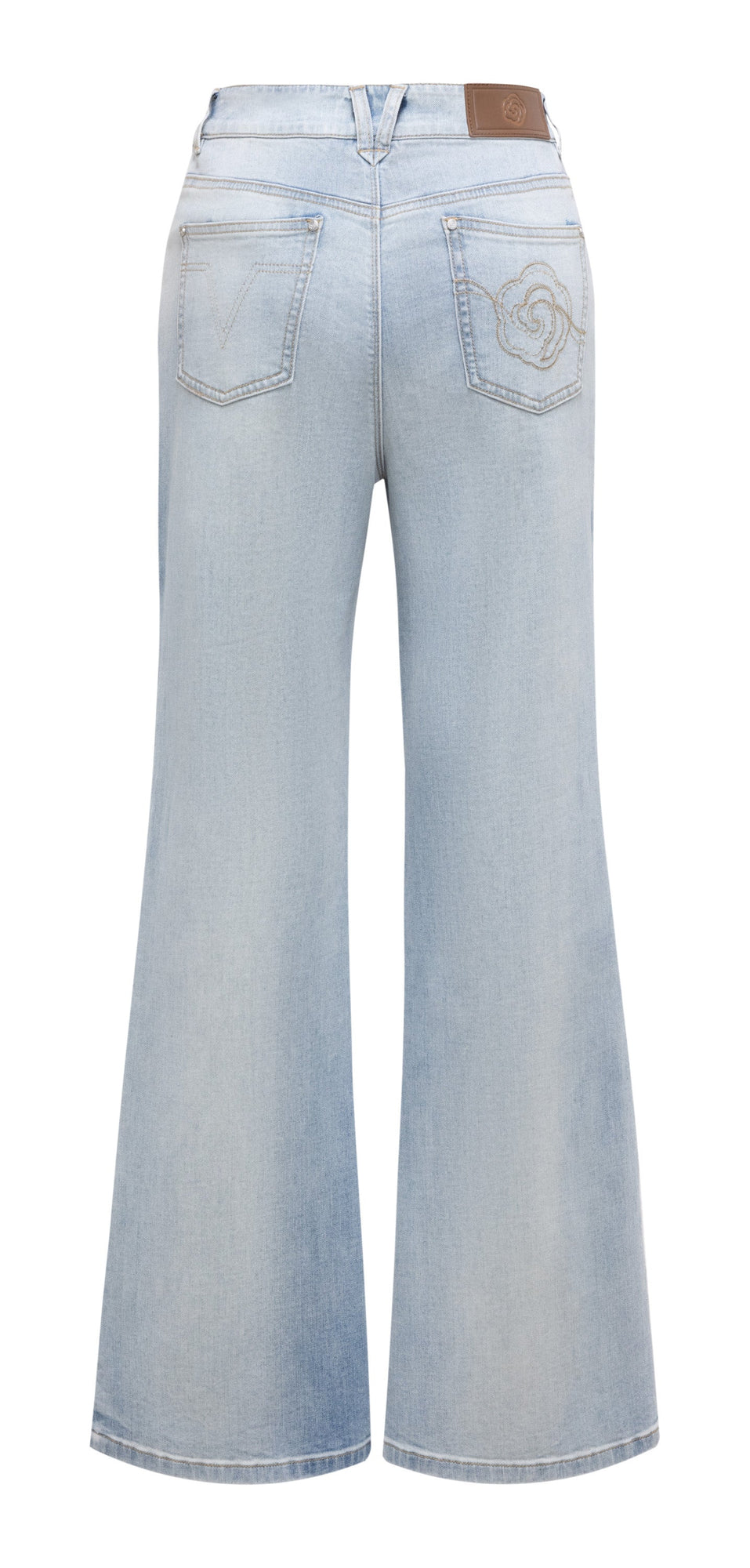 Light Wash Wide-Leg Jeans | Blue