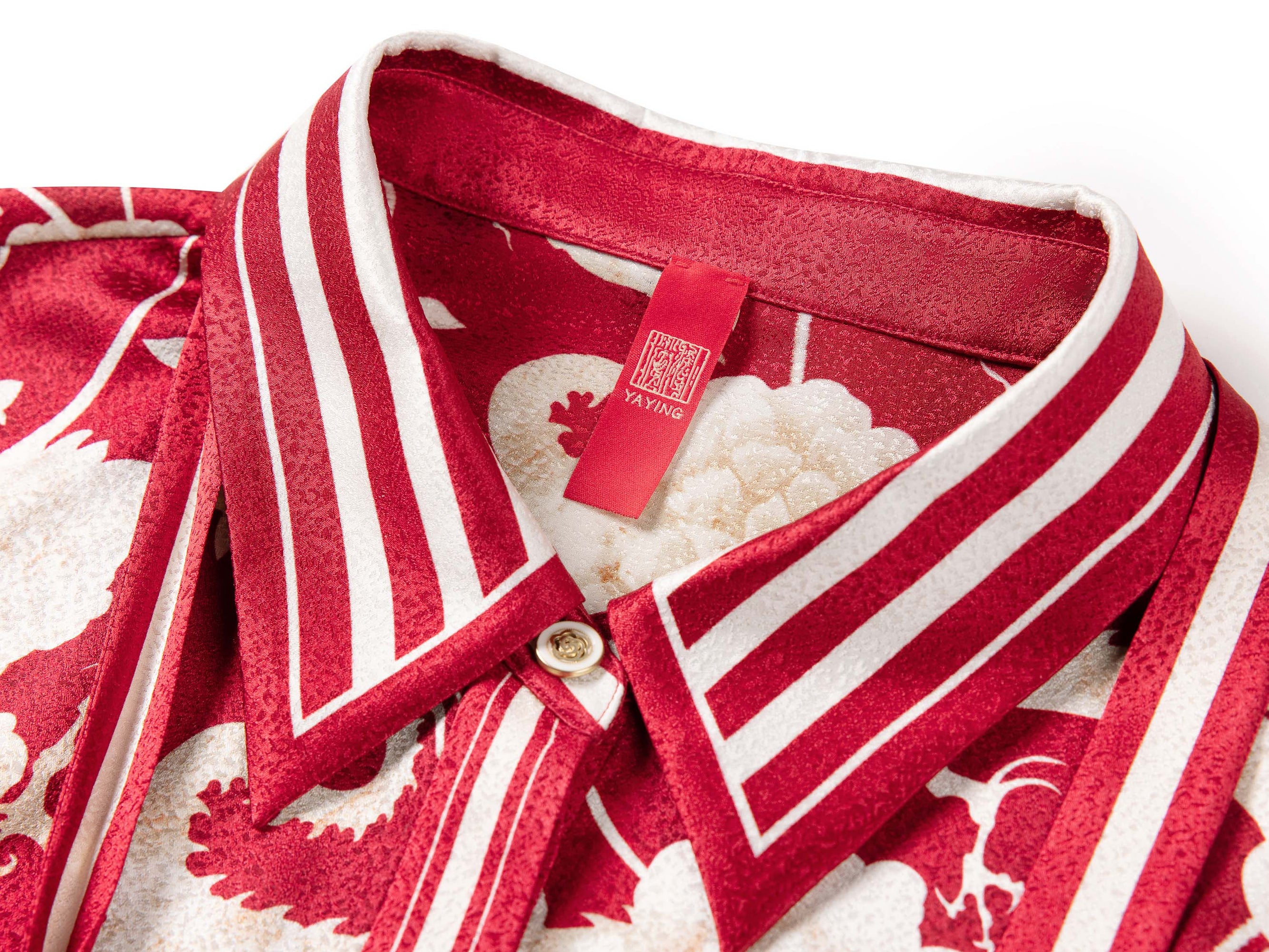 Silk Printed Shirt | Red