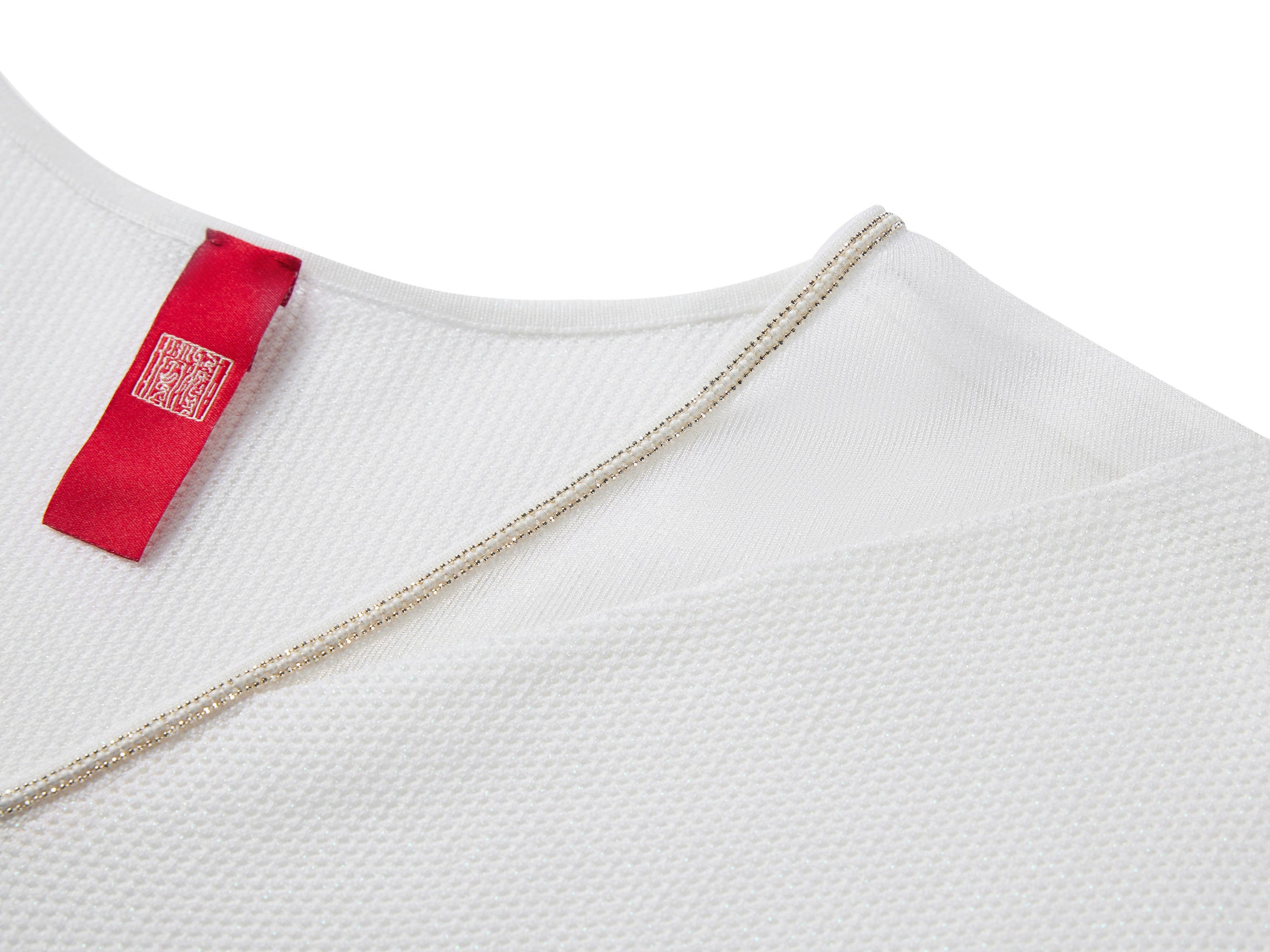 3/4 Sleeve V-Neck Blouse | White