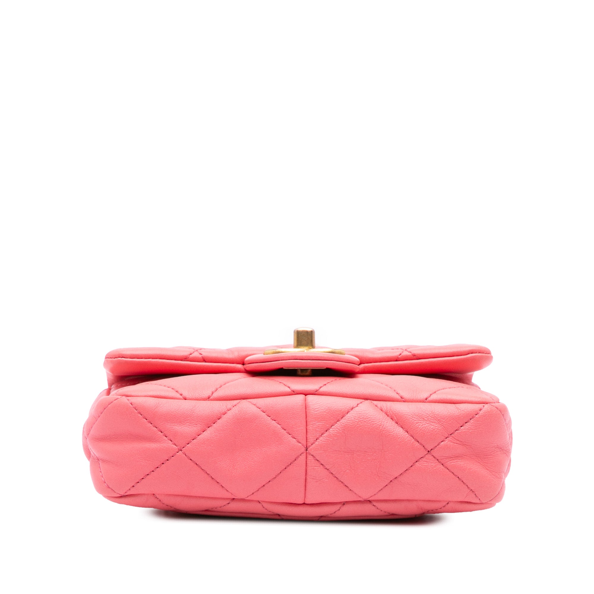 Chanel | Pre-Owned Mini Quilted Lambskin Funky Town Flap - I | Pink