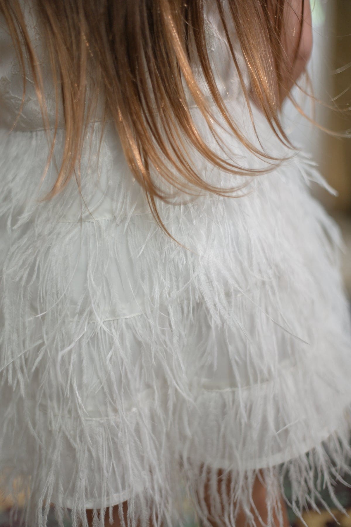 Eliza Ivory Feather Dress | Ivory