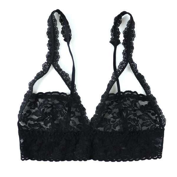 Retro Half-Cup Bralette | Black