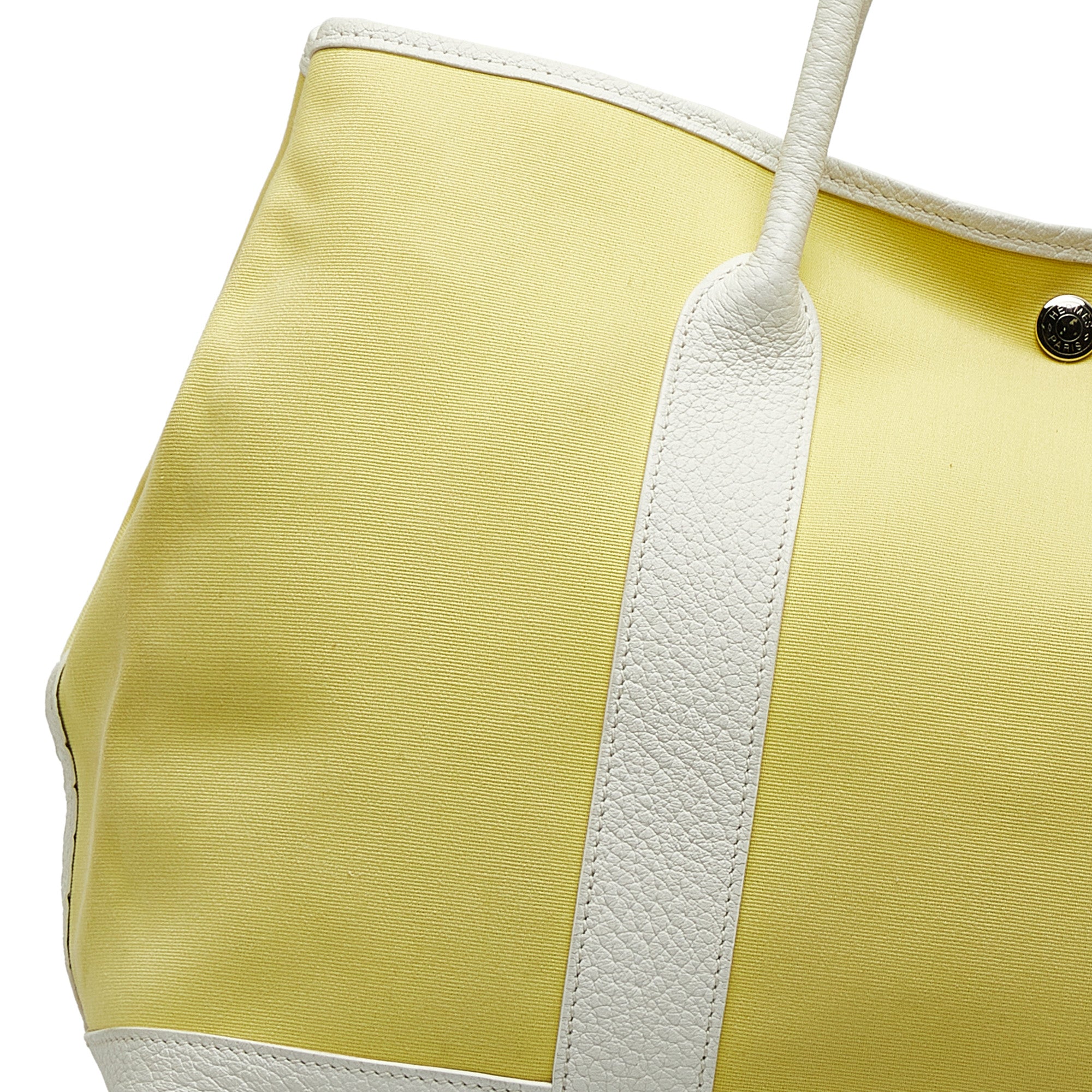 Hermes | Pre-Owned Toile and Negonda Garden Party 36 | Yellow/Light Yellow