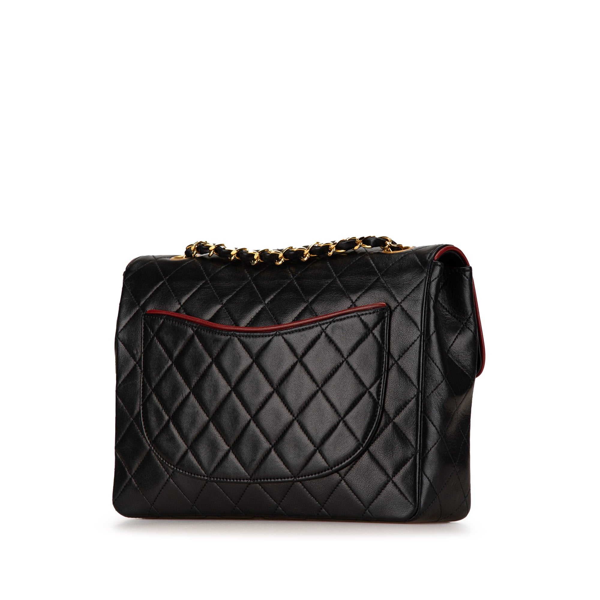 Chanel | Pre-Owned CC Bicolor Quilted Lambskin Single Flap | Black