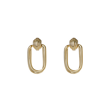 The Oval Ridge Door Knocker Earring | 18K Yellow Gold-Plated