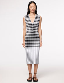 Women | Gingham Knit Dress | Gingham Mix
