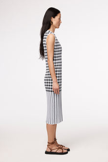 Women | Gingham Knit Dress | Gingham Mix