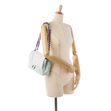 Chanel | Pre-Owned Quilted Jungle Jeans Flap | Blue/Light Blue