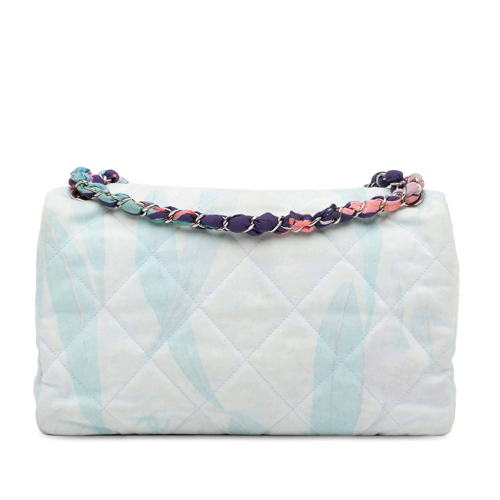 Chanel | Pre-Owned Quilted Jungle Jeans Flap | Blue/Light Blue