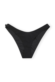 Recycled Matte Lowrise Wave Bikini Brief | Black