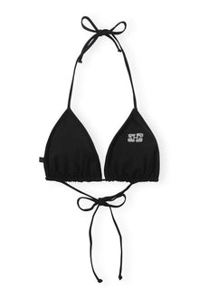 Recycled Matte String Bikini Top | Black