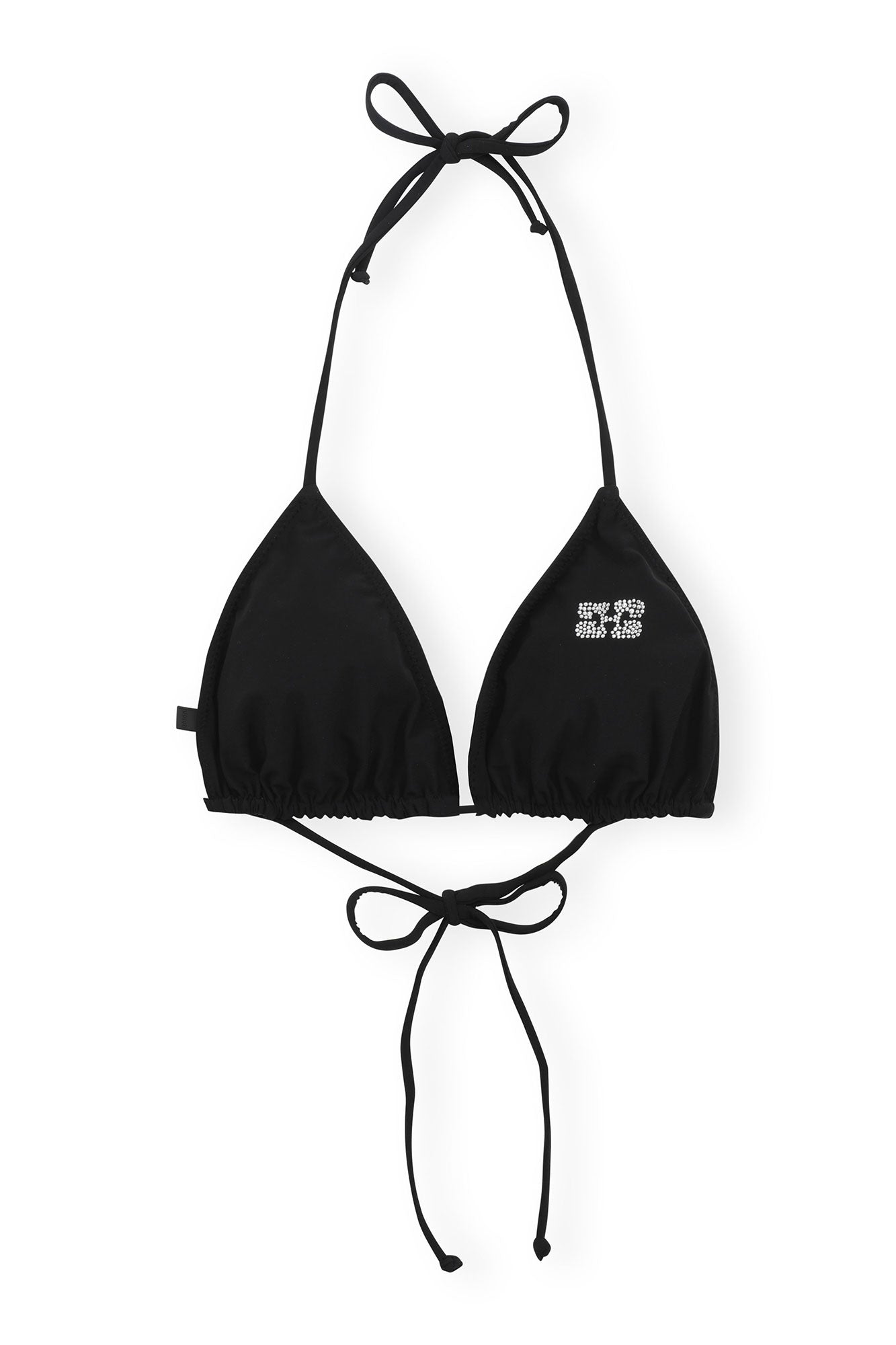 Recycled Matte String Bikini Top | Black