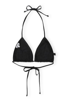 Recycled Matte String Bikini Top | Black
