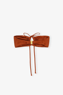 Shine Swim Open Bandeau Bikini Top | Copper Brown