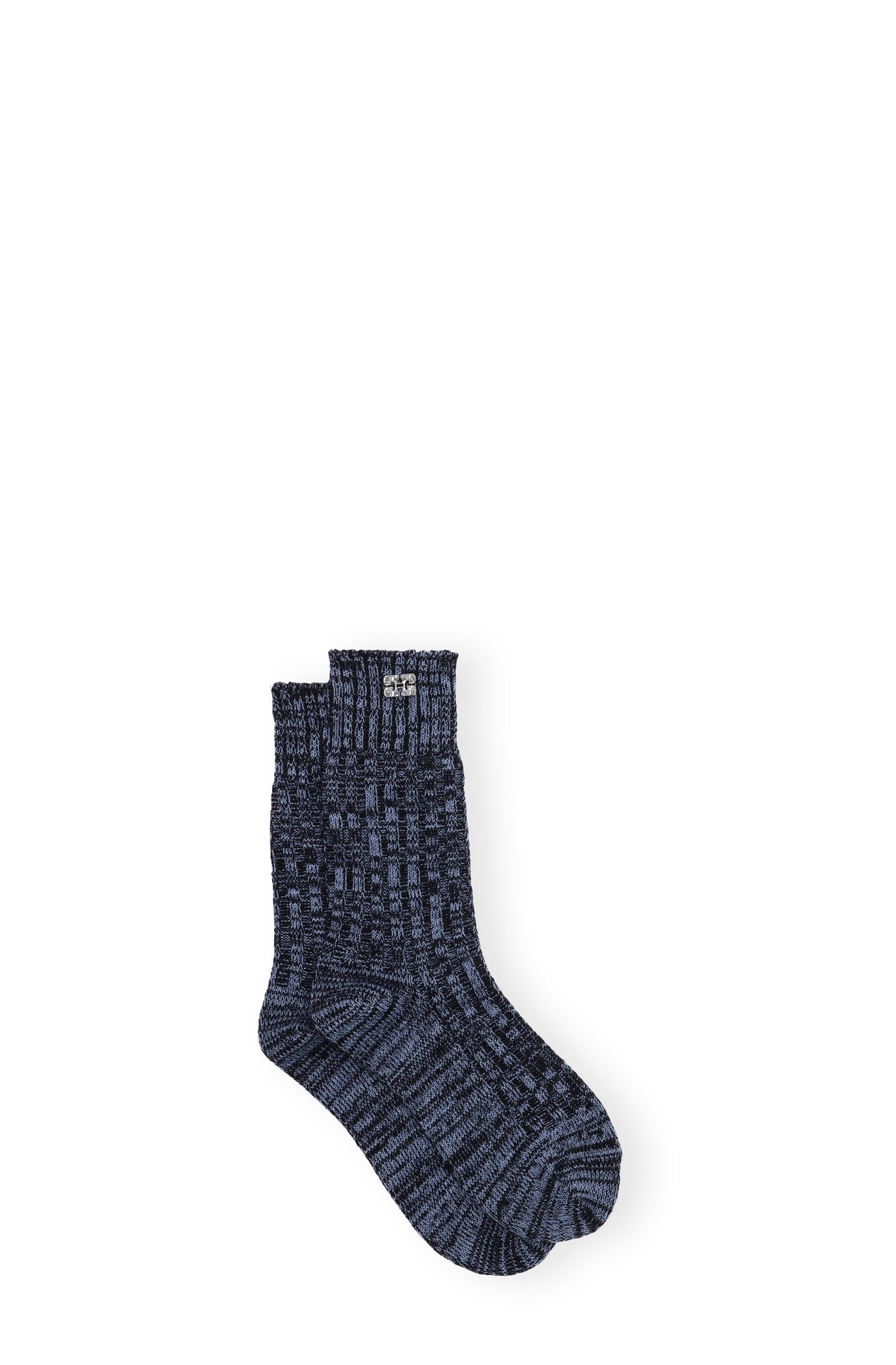 Winter Melange Ribbed Socks | Dusty Blue