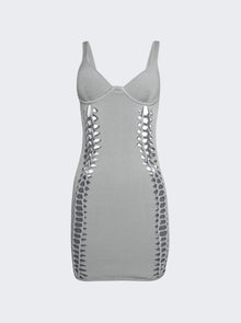 Women | Dion Lee | Layered Braided Mini Dress | Steel