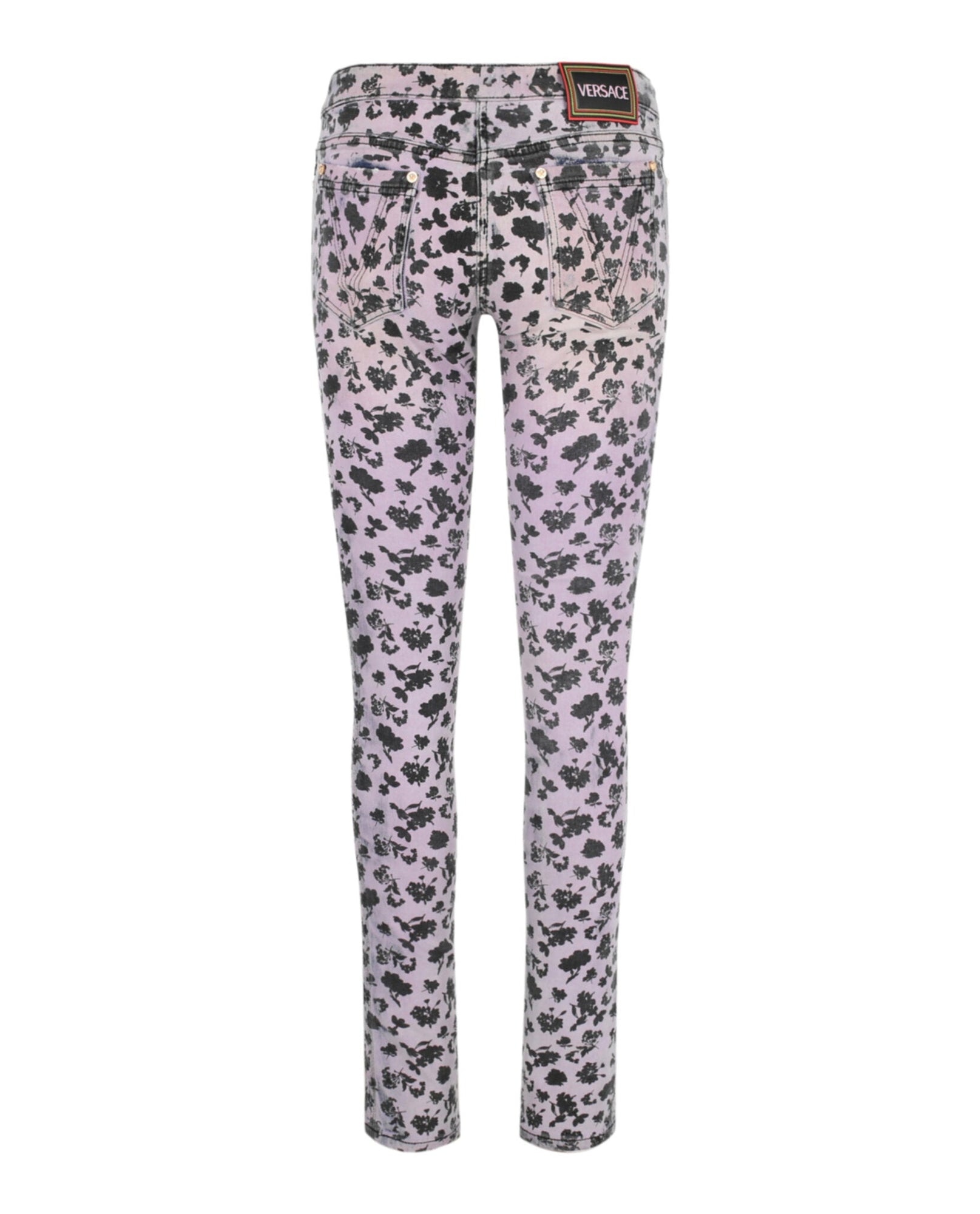 Versace | Distressed Floral Skinny Leg Jeans