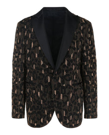 Versace | Beaded Embellished Animal Patterned Blazer