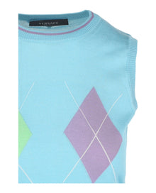 Versace | Sleeveless Argyle Sweater