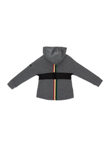 Girls | Zip Sweatshirt With Stripe | Grey