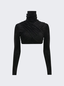 Women | ALAÏA | Draped Blouse | Black