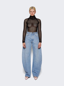 Women | ALAÏA | Cage High Neck Knitted Top | Black