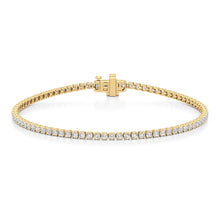 2.00 CT Round Lab-Grown Diamond | Tennis Bracelet | 14K Yellow Gold | F Color | VS2 Clarity