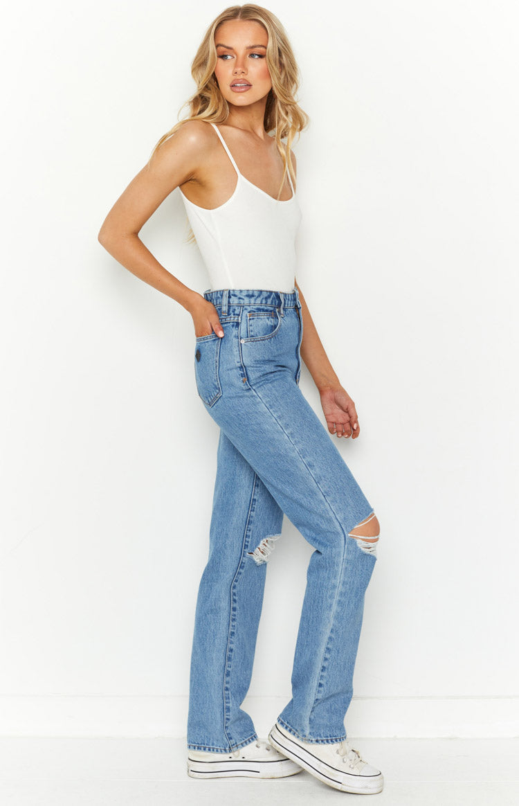 ABRAND A 94 High Straight Georgia Rip Jeans | Blue